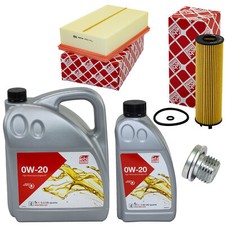 Motoröl Filter Set 0W-20 6 Liter + Ölablassschraube für Seat Skoda VW Tiguan 2.0