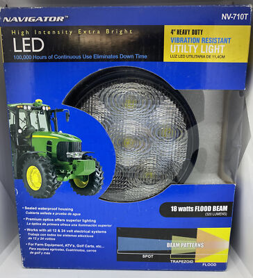 Pilot Automotive NV-710T 18-watt 4'' Round Hi-Intensity HD LED OFF-ROAD Light NIB