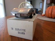 1975 Corvette Coupe GM Factory Original Promo Silver Metallic 1:25Th MIB