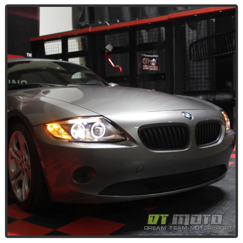 BMW Z4 2003-2008 negro LED halo [versión HID] juego de faros proyectores Foto 4 de 4