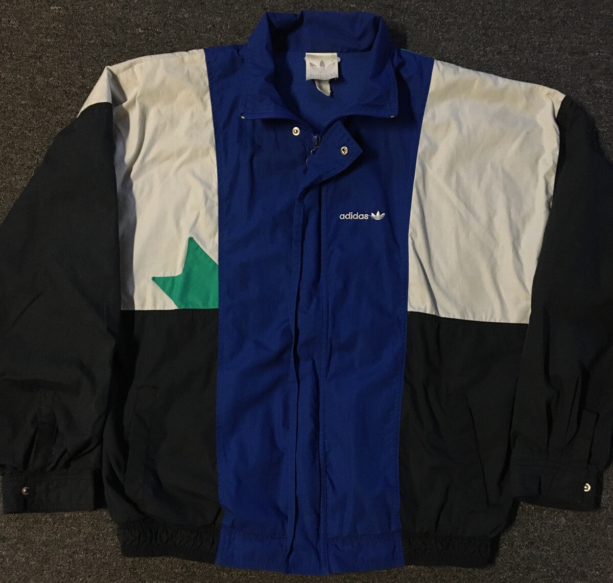 Vtg 80s Adidas Colorblock Track Jacket L Spellout Tennis Vtg 80s Adidas Colorblock Track Jacket L Spellout Tennis