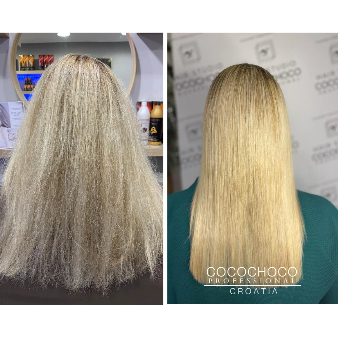 Keratin treatment on blonde clearance hair