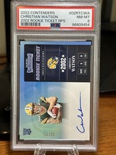 Christian Watson 2022 Panini Contenders Football Rookie Retro Auto #11/22 PSA