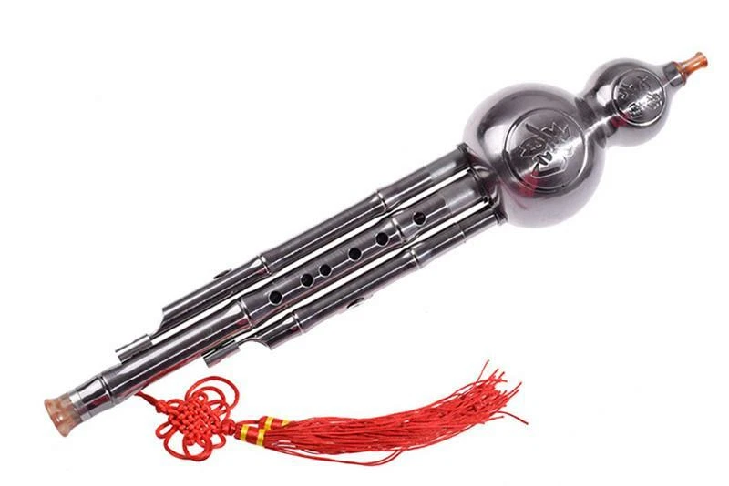 Flauta Hulusi Cucurbit Instrumento Tradicional Chino Botella Calabaza Caja de Regalo  Foto 2 de 4