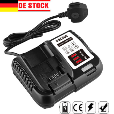 DEC802 Akku Ladegerät Für Dewalt DCB107 DCB101 DCB184 DCB205 Li-Ion 12-20V MAX