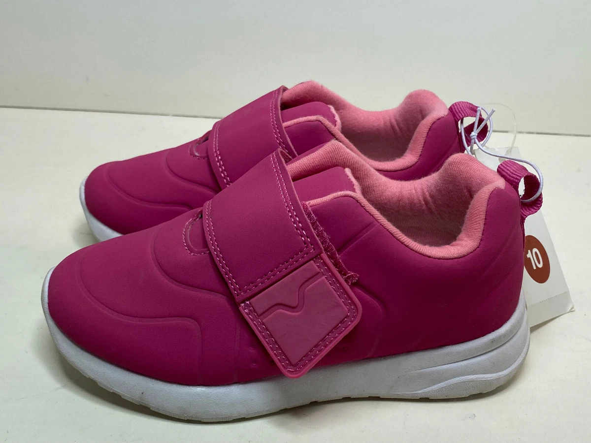 Cat Jack Kolbi Hook Loop Sneakers Shoes Pink White Little Girls Size 10