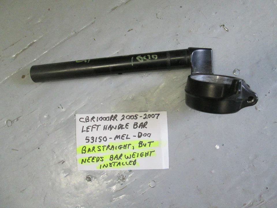 Manillar izquierdo honda cbr1000rr 2005-2007, 53150-mel-d00, con barra de peso Foto 2 de 4