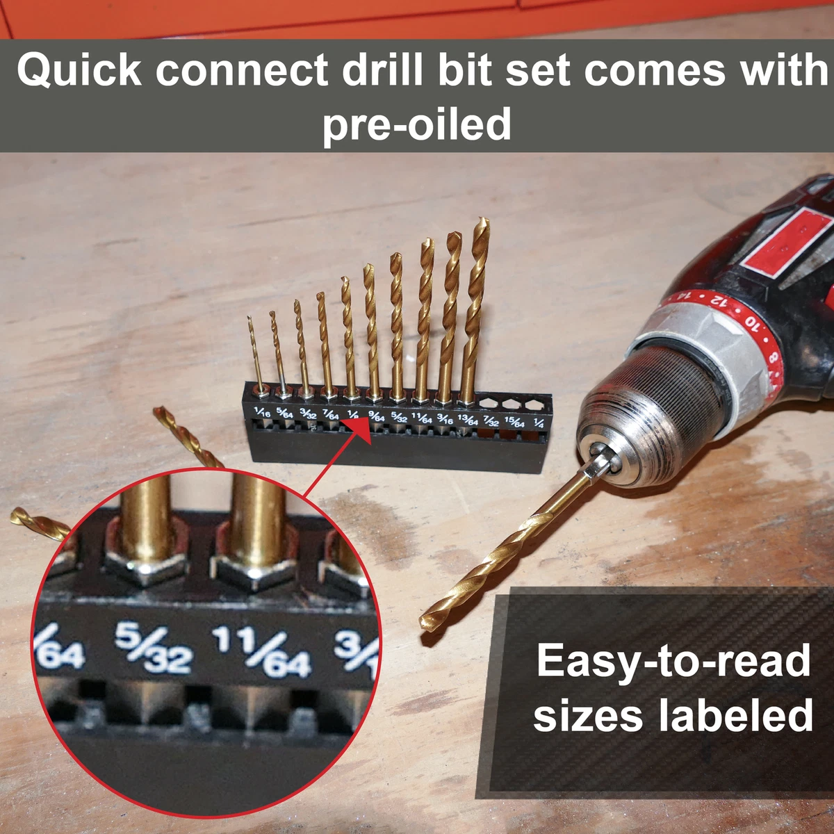 Quick connect 2024 drill bits