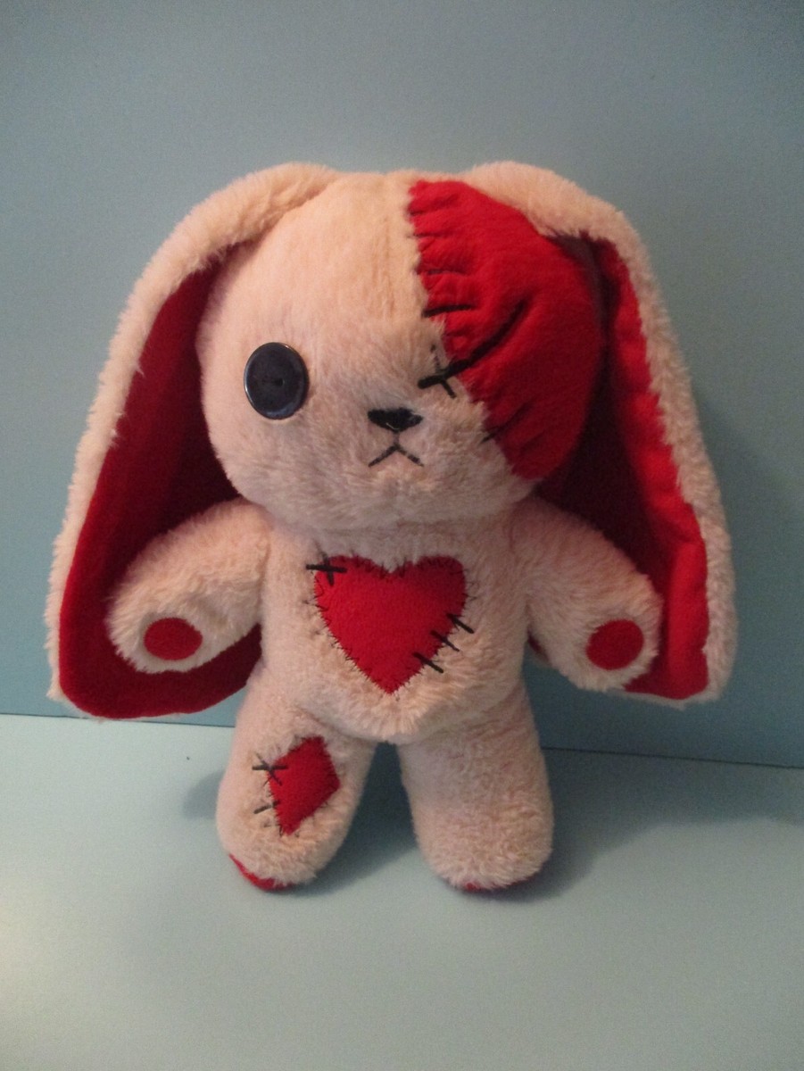 Plushie Dreadful “Love Bunny” Red and White 12