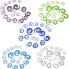 9Pairs Acrylic with Spot Gauge Kit Spiral Taper Plugs 14G-00G Ear Stretching Set