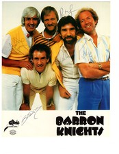 The Barron Knights Signed Photo 1980s / Autographed British Humor Pop Band