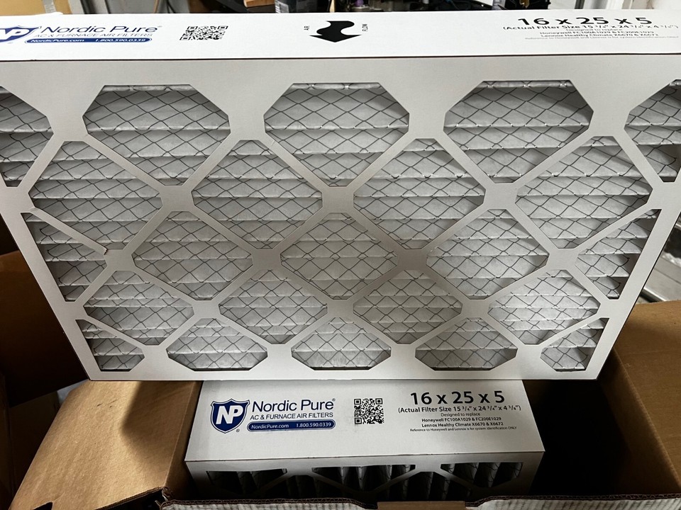 Nordic Pure 16 x 25 x 5 MERV 10 Honeywell Lennox HVAC Furnace Air nordic-pure-16-x-25-x-5-merv-10-honeywell-lennox-hvac-furnace-air
