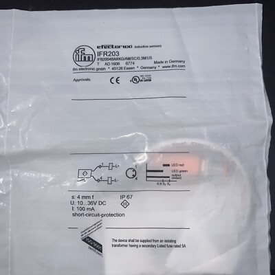 IER203 Ifm Efector Inductive Full-Metal Sensor **Brand New** (SS44)