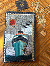 Mary Frances ON BOARD Beaded Crossbody Cell Phone Bag with Adjustable Strap