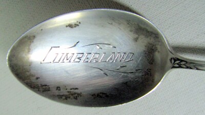 Early Sterling Silver Souvenir Spoon of Cumberland Maryland Excellent Detail!