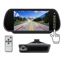 7" Mirror Car Monitor AHD 1080P Handle Rear Reversing Camera For BMW 3/5 Series