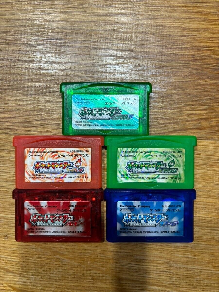 Pokemon Emerald Fire Red Leaf Green Ruby Sapphire GBA Pokemon Emerald Fire Red Leaf Green Ruby Sapphire GBA