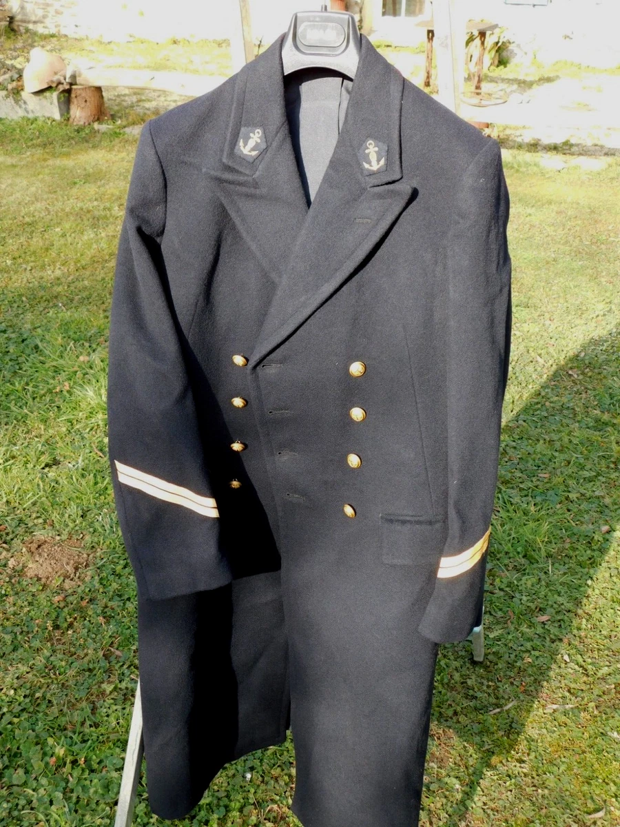 TRES BEL ANCIEN MANTEAU MARINE NATIONALE GENDARMERIE MARITIME ETAT NEUF 1984