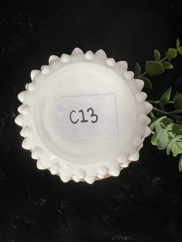Vintage - Fenton - Hobnail - Milk Glass - Round Ashtray - Farmhouse Decor White - Picture 8 of 9