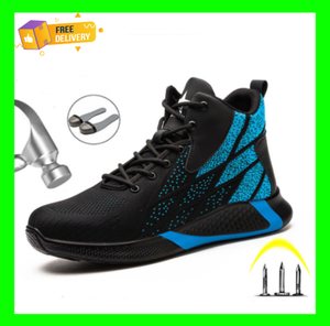 Botas De Trabajo De Seguridad Con Punta De Acero Para Hombres Zapatillas  Altas | eBay