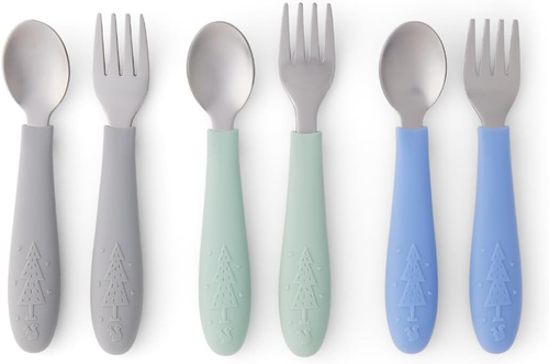 Kids Silverware with Silicone Handle | Childrens Safe Flatware | Toddler Uten... - Picture 3 of 12