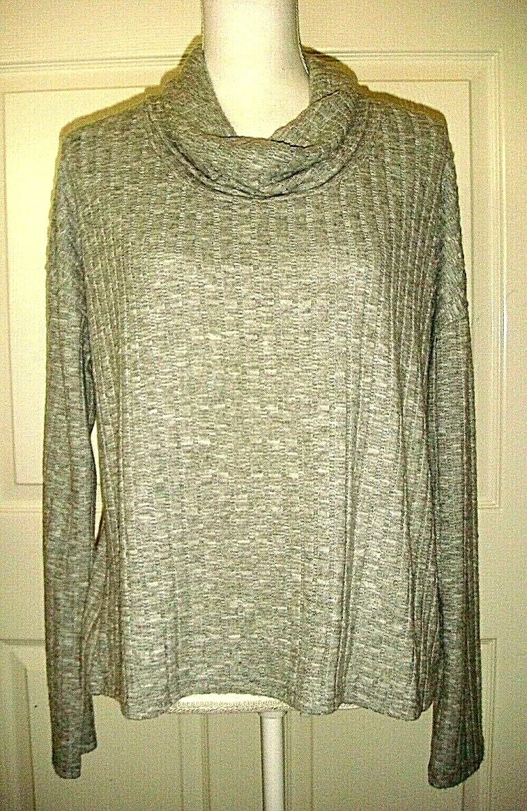 Bp ribbed funnel neck sweater top