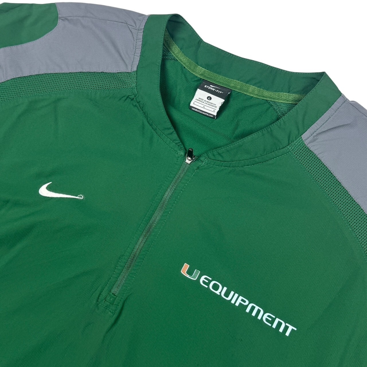 Team Issued 1/4 Zip Warmup Green &bull; L