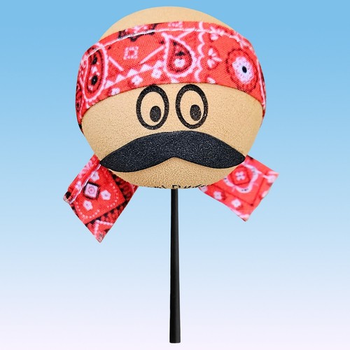 CoolBalls Cool Dude Red Bandana Car, SUV, Jeep Antenna Topper Accessory NEW - Picture 1 of 9