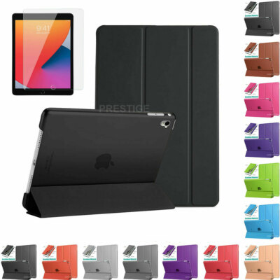 Smart Stand Case Hülle mit Hartglas für iPad 9. Gen 10,2'' (2021) 8. 7.