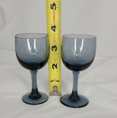 Sasaki 2 Romance Blue Crystal Cordial Glasses Shot, Sherry or Aperitif Stemware - Picture 6 of 8