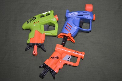 Lot of 3 Nerf N-Strike Blue White Jolt Ace SD-1 and Nano Fire | eBay