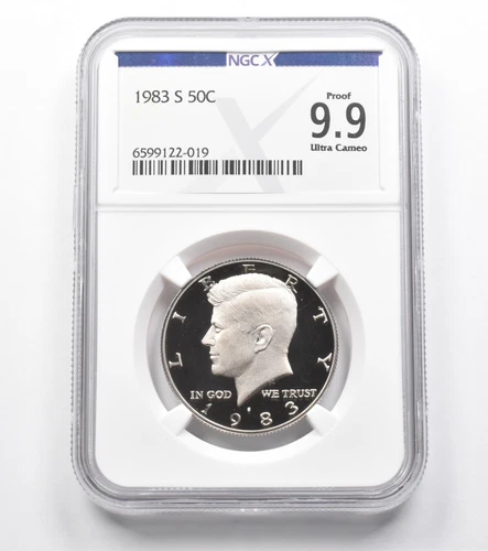 Proof 9.9 1983-S Kennedy Half Dollar 50c NGC X
