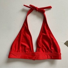 J Crew Red Triangle Bikini Top Size XXS Swimwear NWT