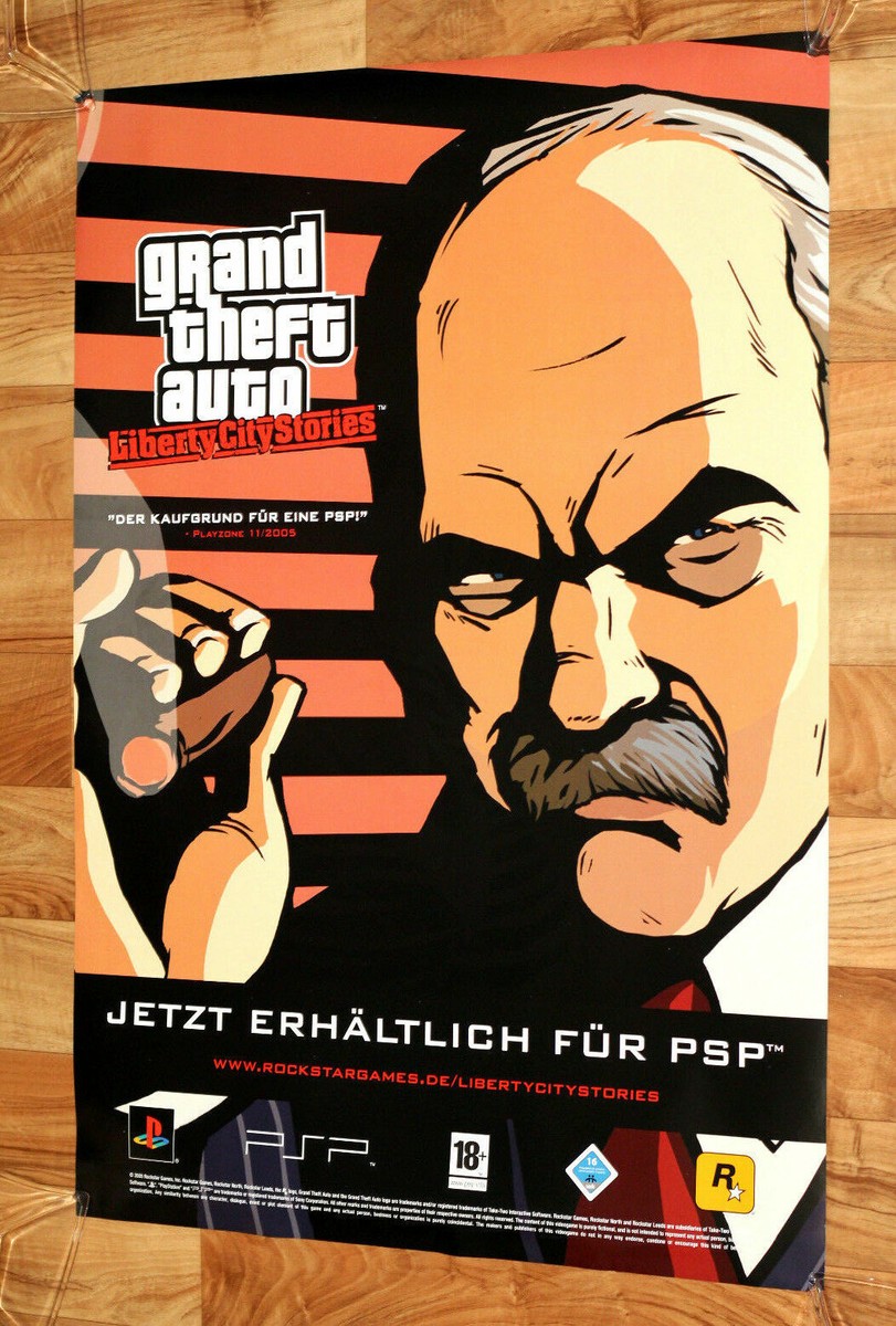 【超希少】GTA LCS グランドセフトオート 販促ポスター Grand Theft Auto Liberty City Stories Game Store Promo