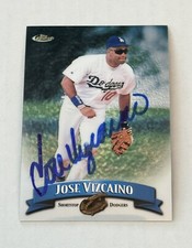Jose Vizcaino 1998 Topps Finest Authentic Signed Autograph Auto Card Dodgers 🔥