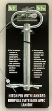 5/8" x 5" Trailer Hitch Pin with Lanyard for Farm Equipment and Machinery