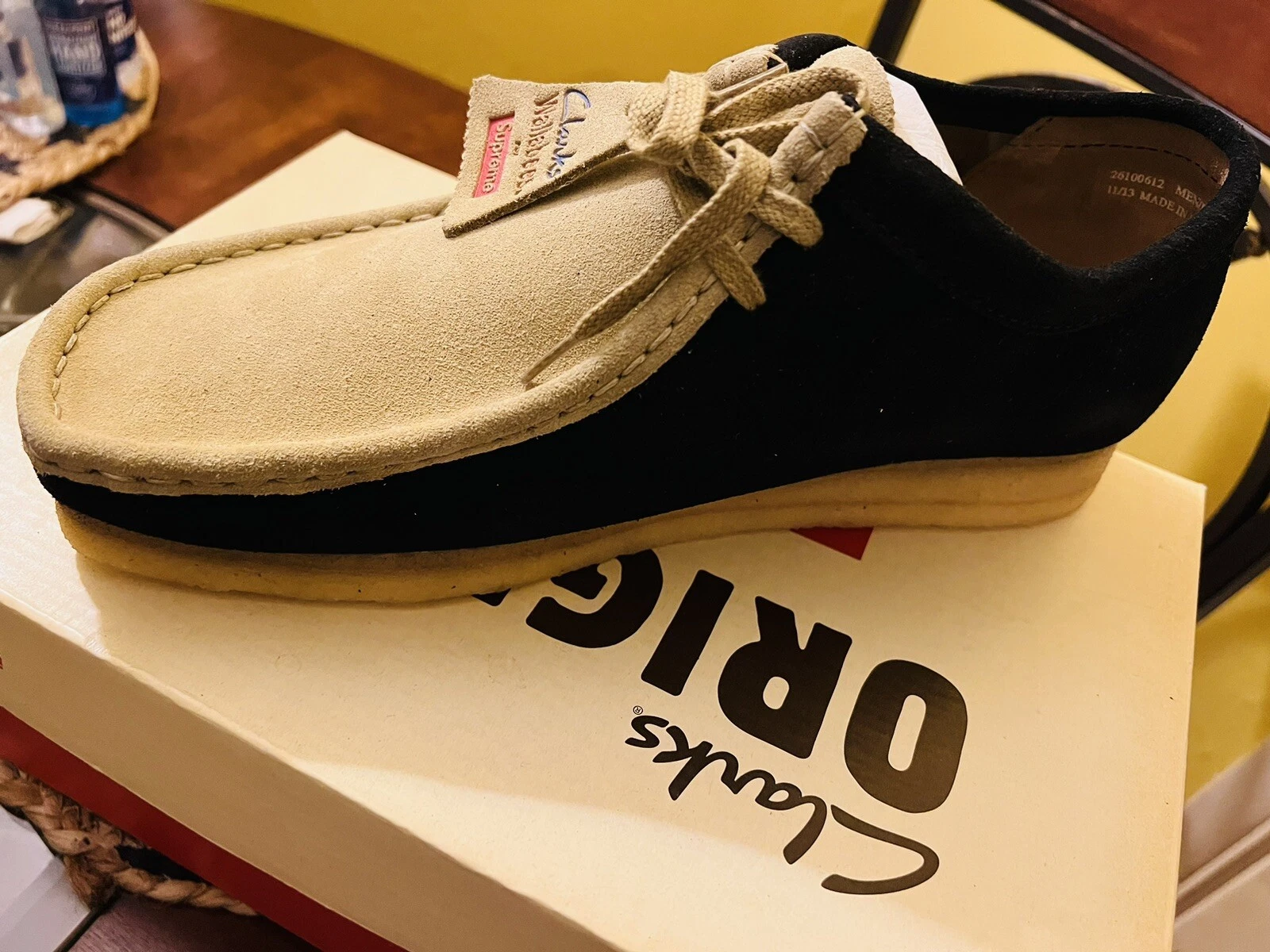Supreme x Clarks S/S 2015 Wallabee noir bas taille 10,5