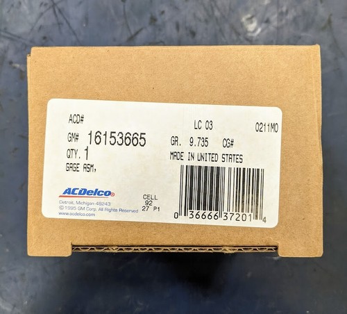 AC-DELCO 1985-1989 CHEVY VAN TEMPERATURE/VOLT/OIL GAUGE 16153665 - Picture 3 of 4