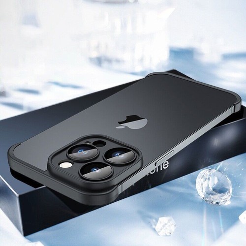 Case For iPhone 16 15 14 13 12 Frameless Bumper Glass Lens Protector Cover - Picture 20 of 32
