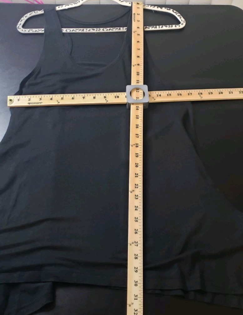 Eileen Fisher Tank Top M Black 100% Linen Casual Flowy Tunic Pockets Lagenlook