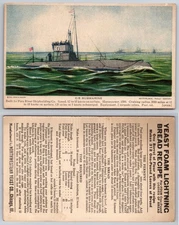 C 5 Submarine Yeast Foam Lightning Bread Recipe Postcard