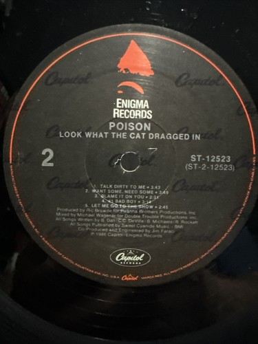 Poison / Look What The Cat Dragged In LP Capitol Enigma 12523 - Picture 13 of 15