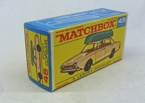 Lesney Matchbox Toys MB45b Ford Corsair ORIGINAL Empty F Type Box