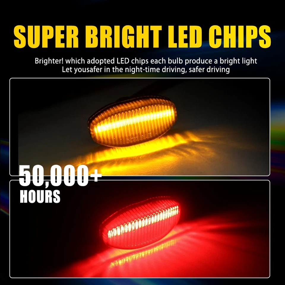 Luces LED laterales rojas amarillas Prefect Fits Ford F150 F-150 Raptor 2010-2014 Foto 4 de 4