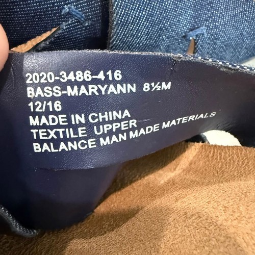 G.H. Sandale compensée à enfiler en denim Bass & Co. MaryAnn pour femme 8,5 m bleu marine classique - Photo 8/8