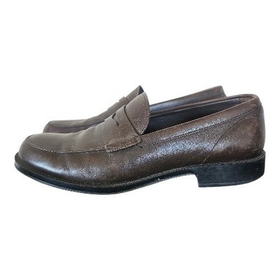 TOD'S Chocolate Brown Soft Leather Old Money Quiet Luxury Loafers sz 10
