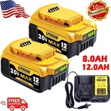 For DeWalt 20V 20 Volt Max 8.0AH 12.0Ah Lithium Ion Battery/Charger DCB206-2 NEW