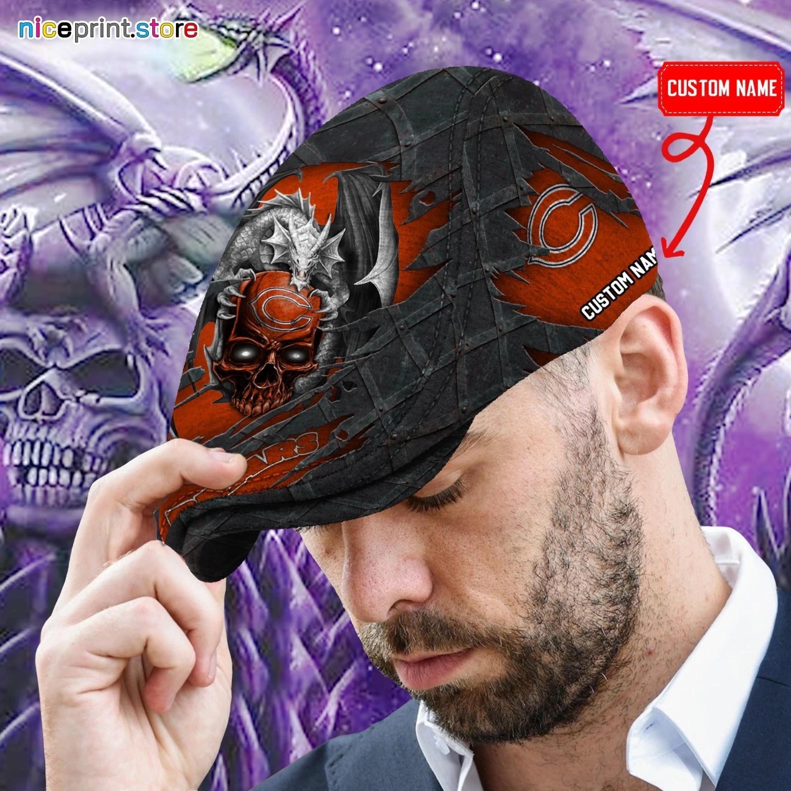 Chicago Team Bears Jeff Cap Bears Driver Cap football Golf Cap football Flat Cap for Men