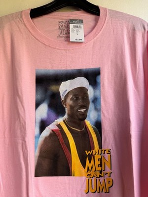 Women s Rue21 White Men Can t Jump Pink Long Sleeve T-shirt Size Large Cotton