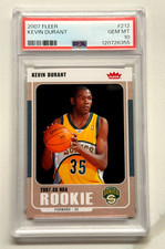 2007 Fleer Kevin Durant Rookie RC Basketball Card PSA 10 Gem Mint #212. rookie card picture